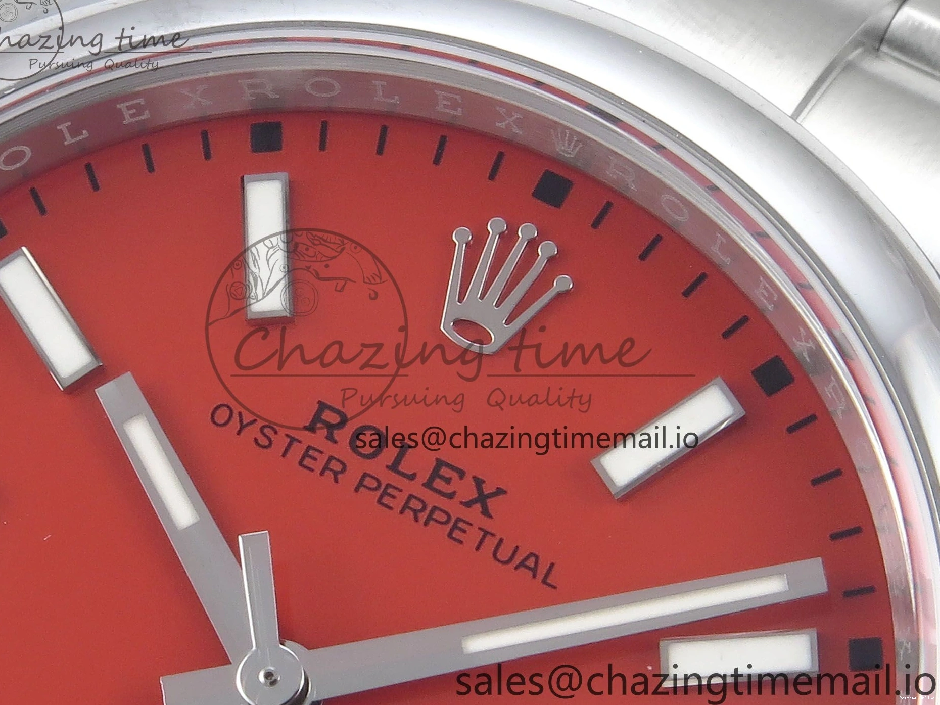 0204 Sustainable Oyster Perpetual 124300 41mm EWEF Best Edition 904L Steel Red Dial A 768